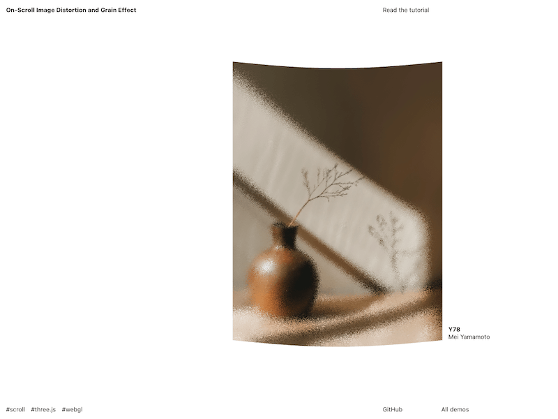 How to Create Distortion and Grain Effects on Scroll with Shaders in Three.js