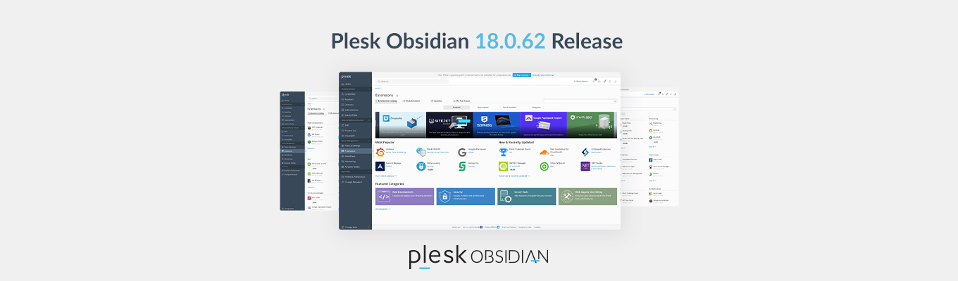 Plesk Obsidian 18.0.62 is now available