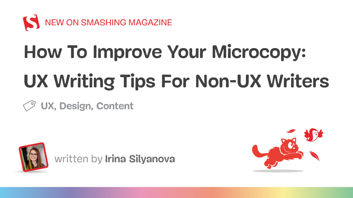 UX Writing Tips For Non-UX Writers — Smashing Magazine